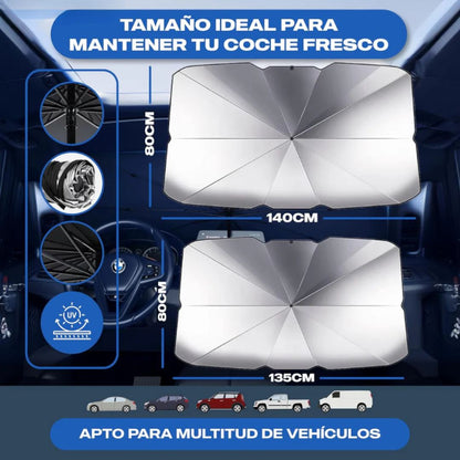 Parasol SunGo® – Protezione Solare Auto Anti-UV 97% | Noare