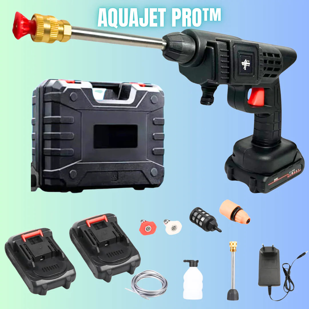 AquaJet Pro™ – Hidrolimpiadora de Alta Presión Inalámbrica 21V | + 1 Batería + Maleta GRATIS | Noare