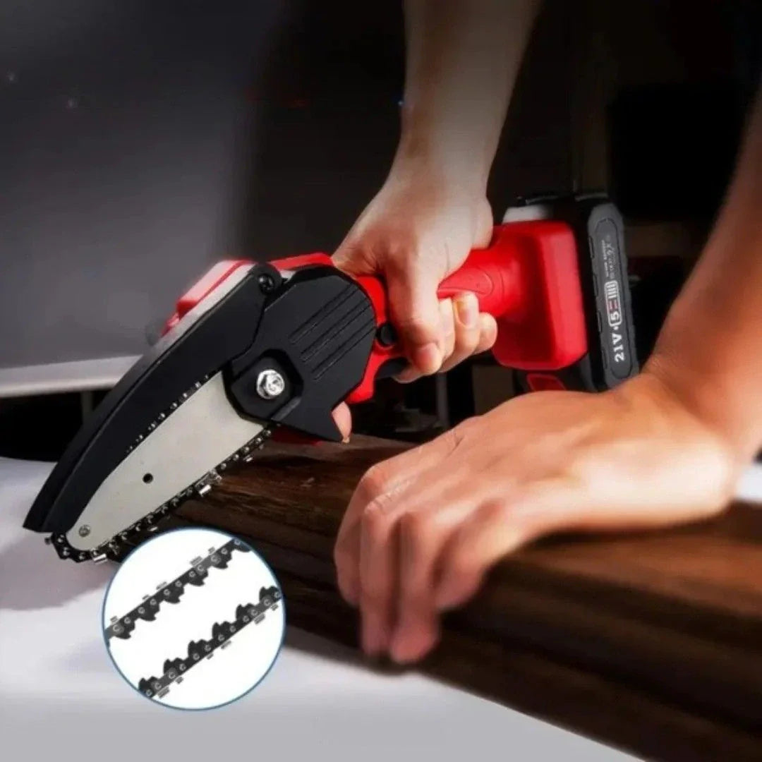 Mini Motosega Elettrica Portatile da 48V | + 1 Batteria + Custodia Per il Trasporto GRATUITA | Noare