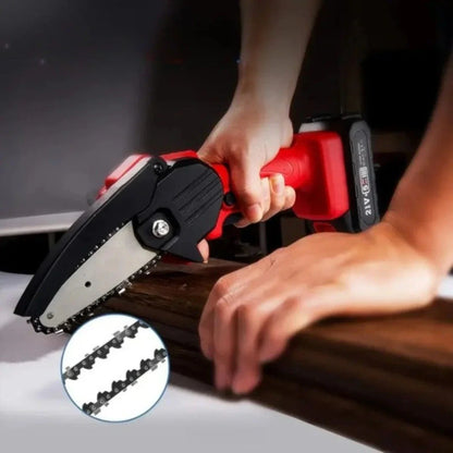 Mini Motosega Elettrica Portatile da 48V | + 1 Batteria + Custodia Per il Trasporto GRATUITA | Noare