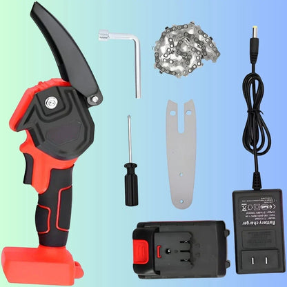 Mini Motosega Elettrica Portatile da 48V | + 1 Batteria + Custodia Per il Trasporto GRATUITA | Noare